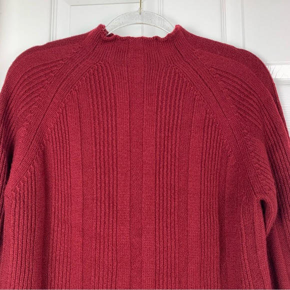 Daks London Wool Mock Neck Knit Sweater Top - Picture 2 of 6